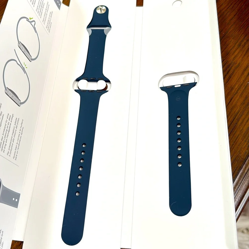 New Apple Abyss Blue Sport Watch Band. Two sizes in box. S/M and M/L.